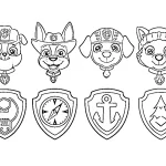 image de coloriage Pat Patrouille pour enfant