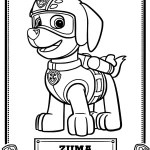coloriage Pat Patrouille pour enfant de 2 ans