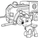 coloriage Pat Patrouille a imprimer pour enfant de 4 ans