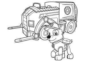 coloriage Pat Patrouille a imprimer pour enfant de 4 ans