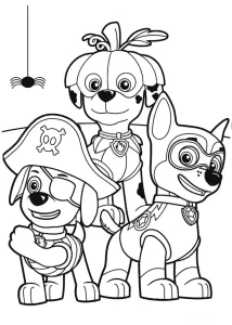 coloriage Pat Patrouille à imprimer pour enfant de 12 ans
