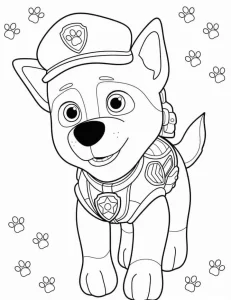 coloriage Pat Patrouille pour enfant de à imprimer