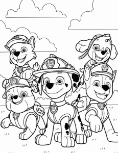 coloriage Pat Patrouille educatif pour enfant