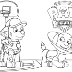 coloriage Pat Patrouille et decoupage
