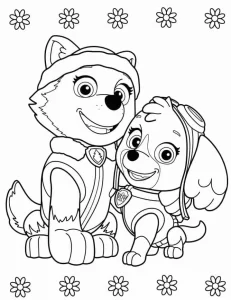 coloriage Pat Patrouille et decoupage