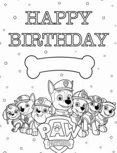 coloriage Pat Patrouille à imprimer pour enfant de 12 ans