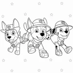 coloriage Pat Patrouille à imprimer pour enfant de 7 ans
