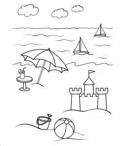 coloriage Plage et dessins