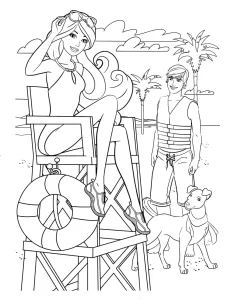 coloriage Plage pour enfant a imprimer gratuit