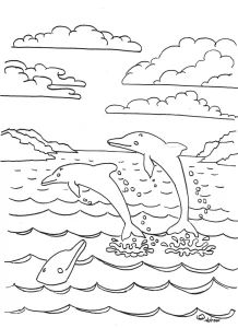 coloriage Plage à imprimer a4