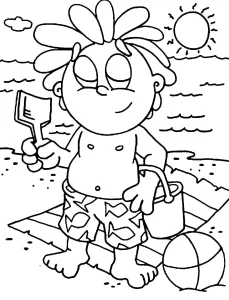 coloriage Plage à imprimer