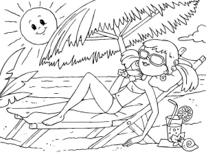 coloriage Plage pour enfant