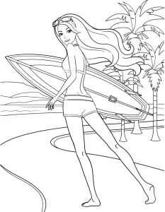 coloriage Plage gratuit pour enfants