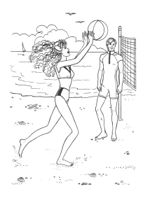 coloriage Plage à imprimer gratuit