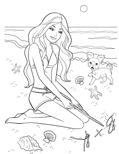 coloriage Plage à imprimer gratuitement