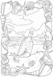 coloriage Plage gratuit a imprimer