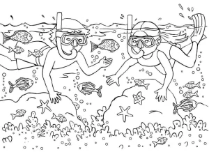coloriage Plage pour enfants a imprimer gratuit