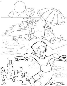 coloriage Plage a dessiner et imprimer