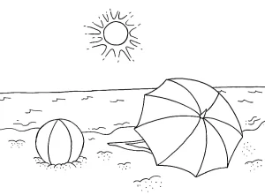 coloriage Plage gratuit en ligne