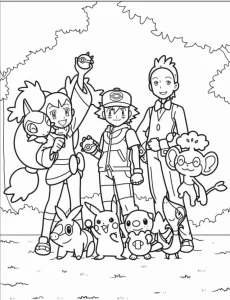 coloriage Pokemon à imprimer pour enfant de 7 ans