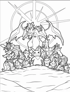 image de coloriage Pokemon pour enfant