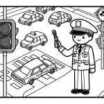 coloriage Police et dessins