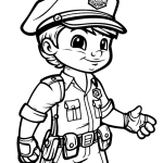 coloriage Police gratuit a imprimer