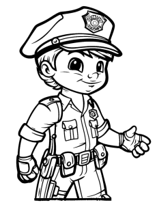 coloriage Police gratuit a imprimer