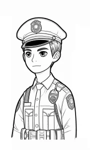 coloriage Police a colorier en ligne gratuitement