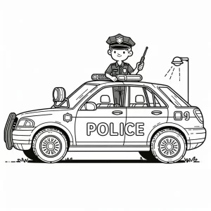 coloriage Police à imprimer pour enfant de 8 ans