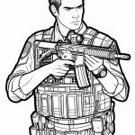 coloriage Police à imprimer kawaii