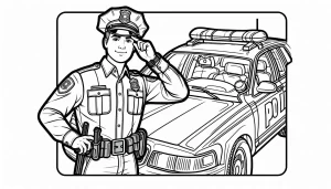 coloriage Police pour bebe a imprimer