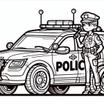 coloriage Police a colorier en ligne gratuitement