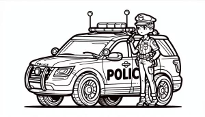 coloriage Police a colorier en ligne gratuitement