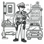 coloriage Police pour enfant de 7 ans