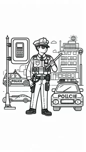 coloriage Police pour enfant de 7 ans