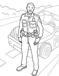 coloriage Police pour enfant à imprimer