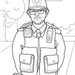 coloriage Police a imprimer pour enfant de 4 ans
