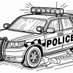 coloriage Police en ligne pour enfant
