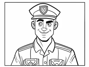 coloriage Police et decoupage
