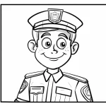 coloriage Police à imprimer pour enfant de 3 ans