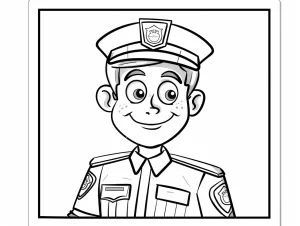 coloriage Police à imprimer pour enfant de 3 ans