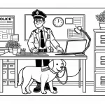 coloriage Police pour enfant de 4 ans