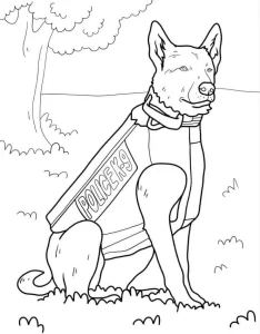 coloriage Police à imprimer