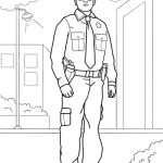 coloriage Police en ligne pour enfant