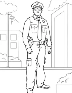 coloriage Police en ligne pour enfant