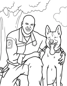 coloriage Police pour bebe a imprimer