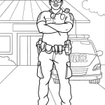 coloriage Police à imprimer pour enfant de 3 ans