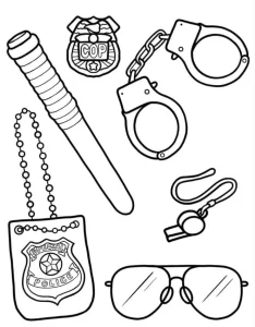 coloriage Police à imprimer pour enfant de 3 ans