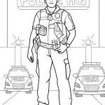 coloriage Police pour enfant